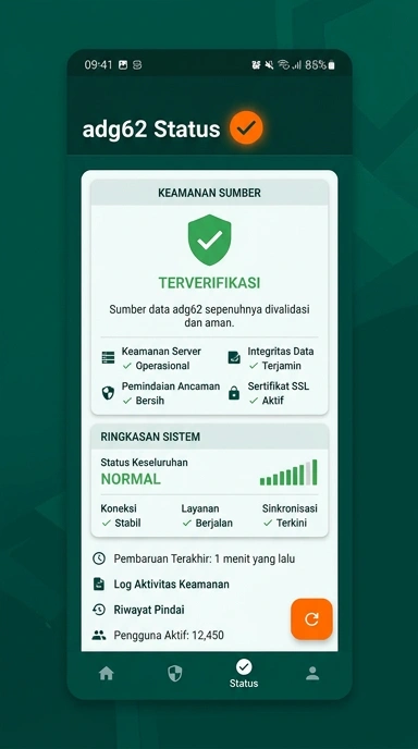 Tampilan kanal resmi adg62