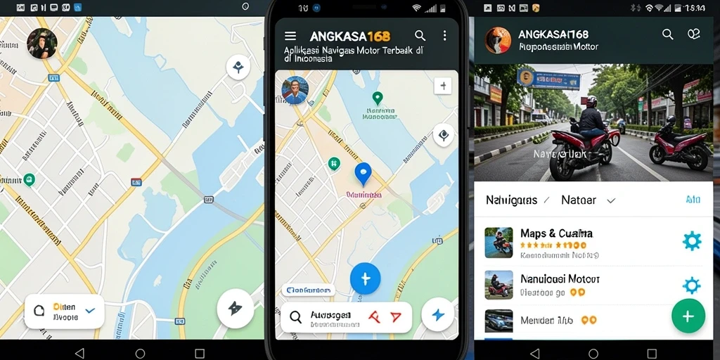 Antarmuka aplikasi ANGKASA168 dengan fitur navigasi motor yang intuitif.
