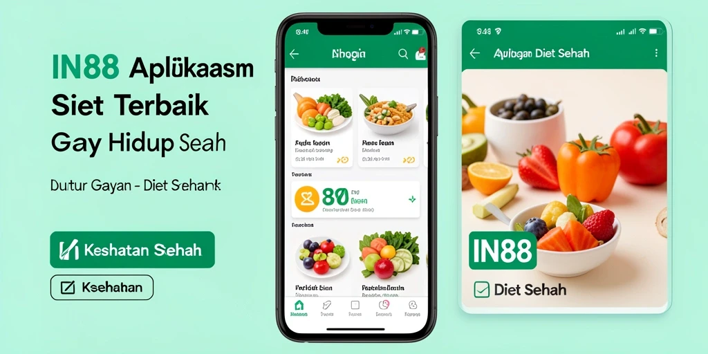 Screenshot fitur utama aplikasi IN88 untuk diet sehat.