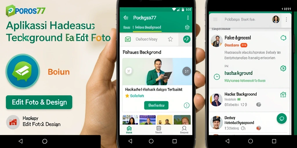 Tampilan antarmuka aplikasi POROS77 yang memudahkan pengguna menghapus background.